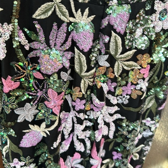 Mac Duggal NEW NWT Spaghetti Strap Bustier Floral Embroidered Appliqué Gown Sz 8 - Picture 15 of 15